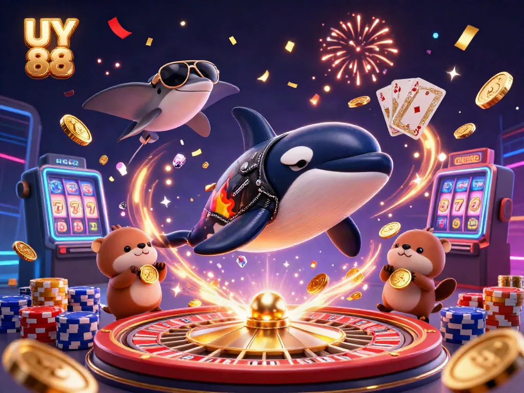 Experience thrilling gameplay with UY 88's vibrant 3D casino-inspired characters and dynamic elements.